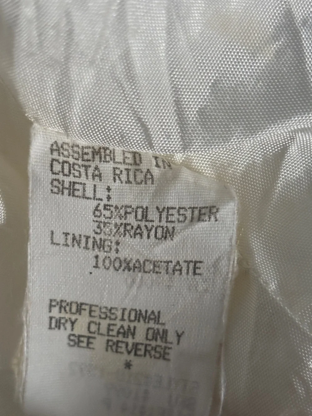 Women's Ivory Double-Breasted Blazer size 14 p oversized - Picture 6 of 6